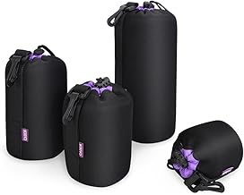 Set of 4 Camera Lens Pouches in Various Sizes