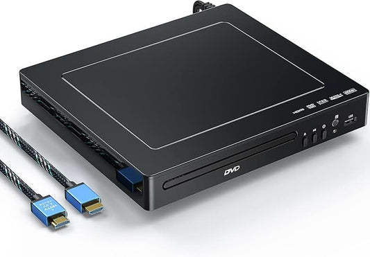 DVD Player with 4K UHD HDMI Cable, 10 Feet