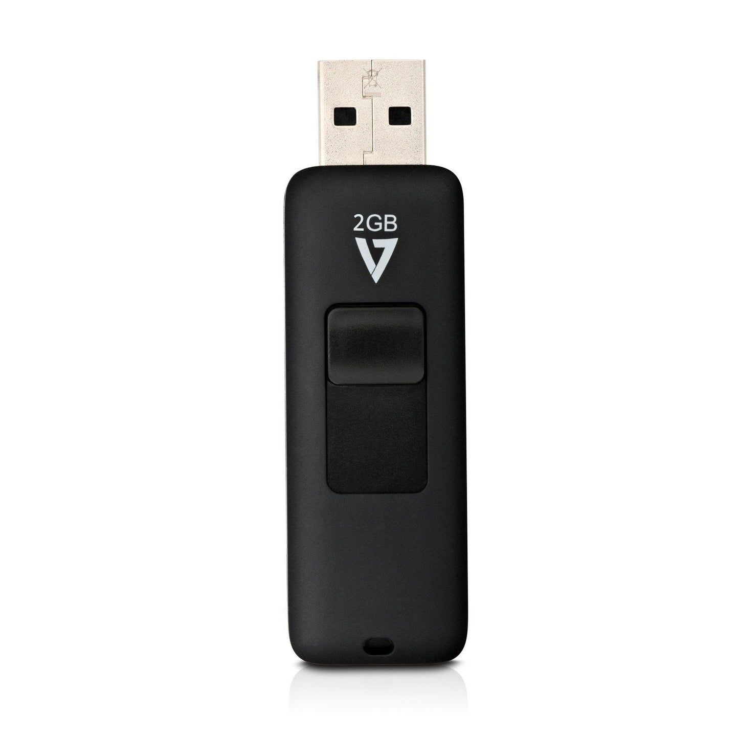 2GB USB 2.0 Flash Drive with Retractable USB Connector - VF22GAR-3N, Black