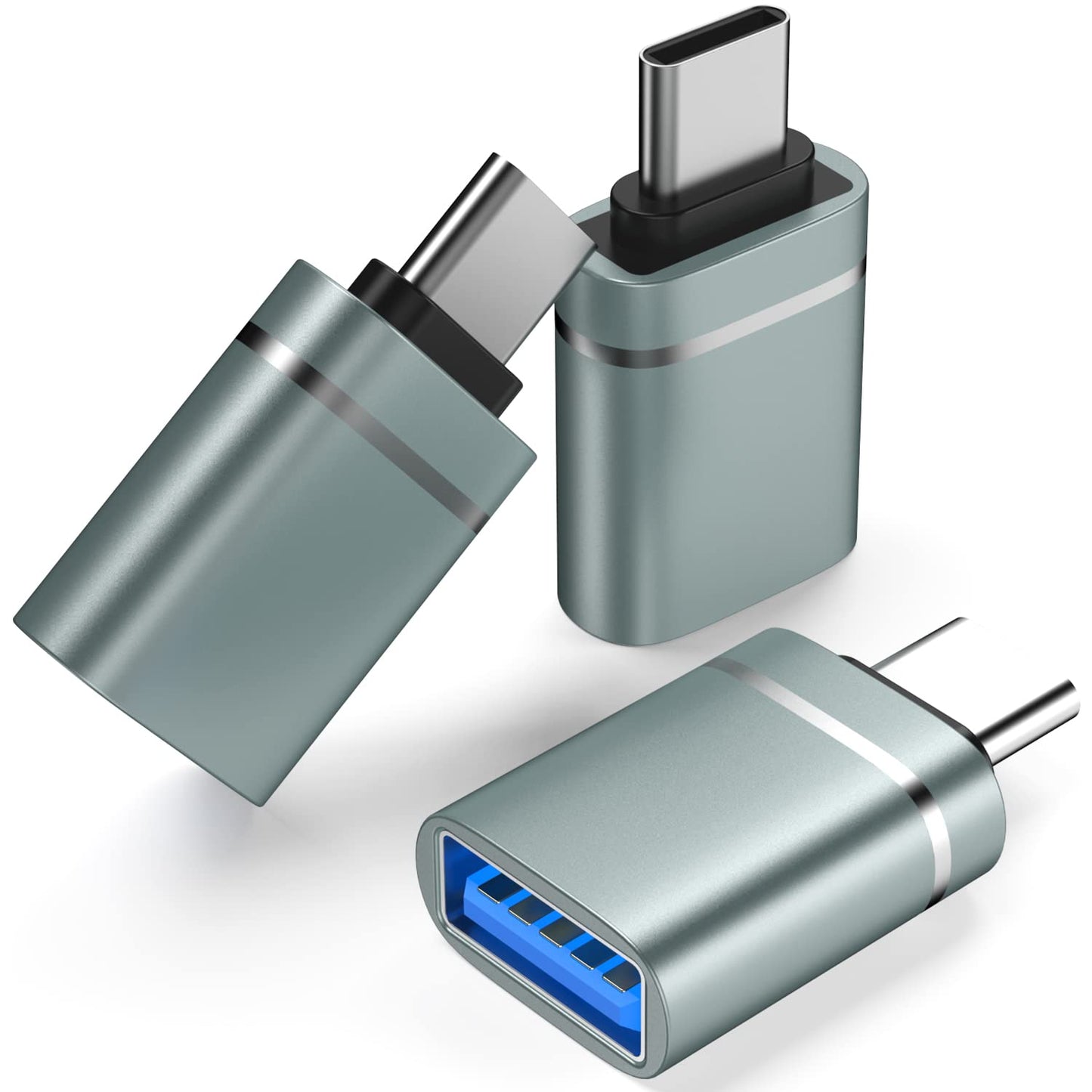 USB C to USB Adapter 3-Pack for Type C Devices