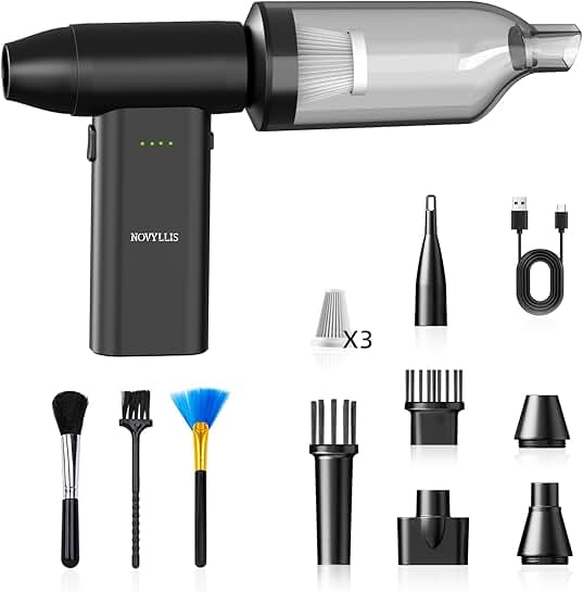 Handheld 2-in-1 Electric Air Duster and Mini Vacuum