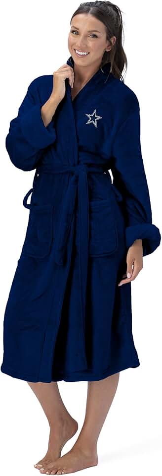 Adult Navy Silk Touch Bathrobe, Small/Medium