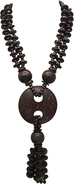 Multicolor Wooden Beaded Layered Necklace for Women