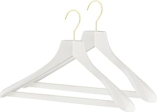 Set of 2 European Wooden Hangers with Wide Shoulders