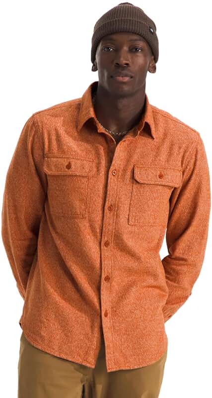 Men's Long Sleeve Flannel Button-Down Shirt