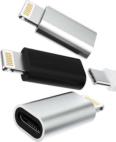 3-Pack USB C to Lightning Adapter for iPhone and iPad