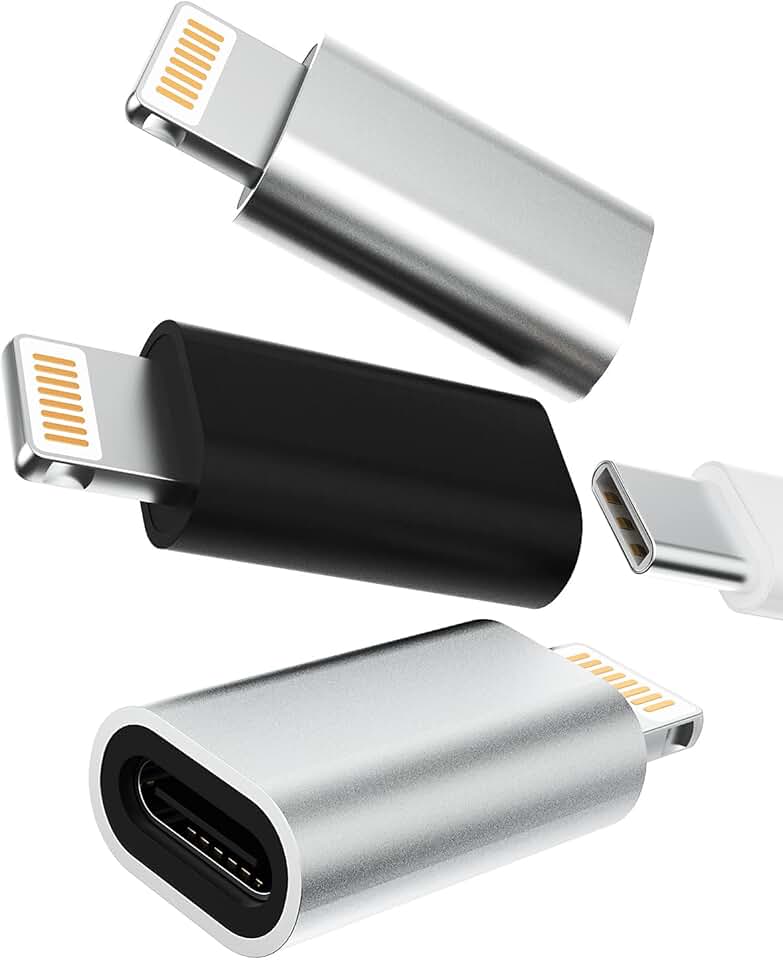 3-Pack USB C to Lightning Adapter for iPhone and iPad