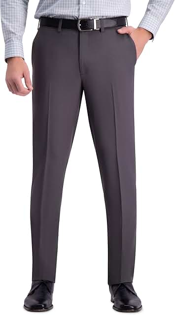 Men's Slim Fit Flat Front Dress Pants