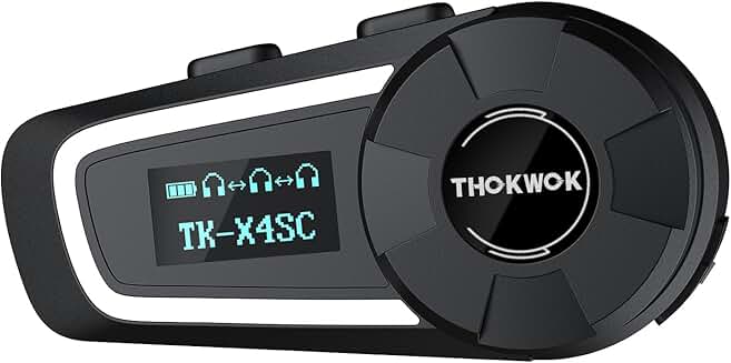 Motorcycle Bluetooth Headset for 6 Riders with Music Sharing