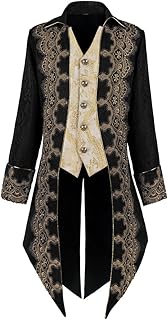 Men's Steampunk Medieval Gothic Frock Coat