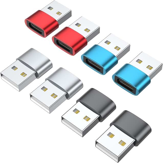 USB C Female to USB Male Adapter Pack