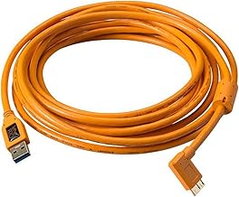 15-Foot USB 3.0 Micro-B Right Angle Cable in Orange