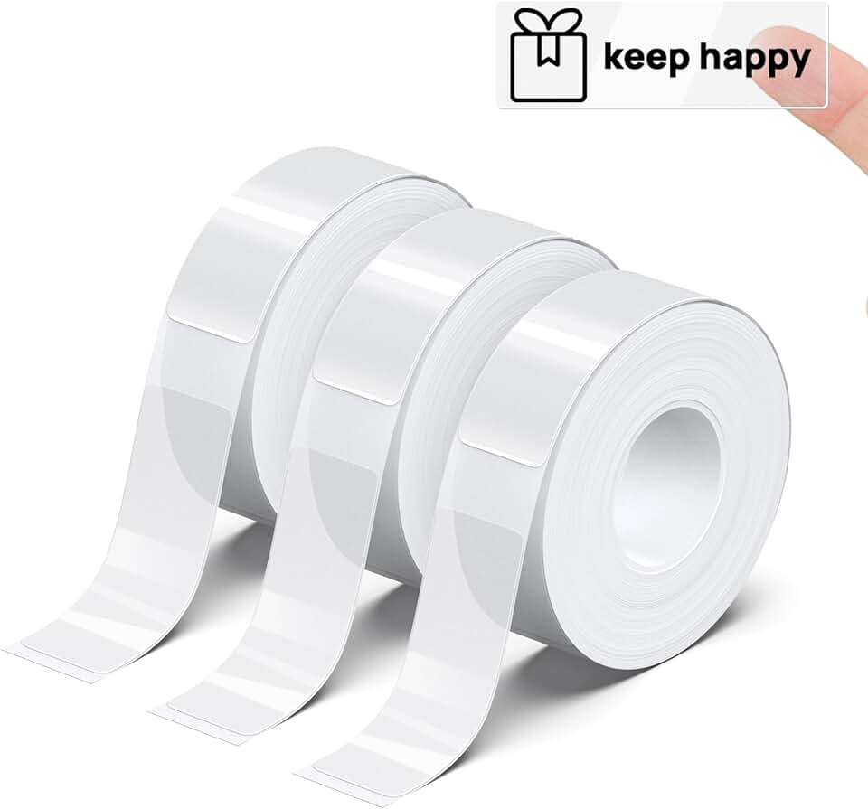 Transparent label tape refill for P31S, 14x40mm, 540 labels