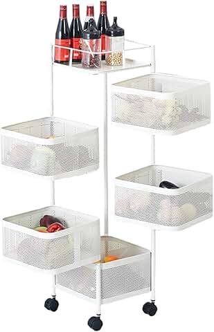 Five-Tier Rotating Kitchen Storage Rack