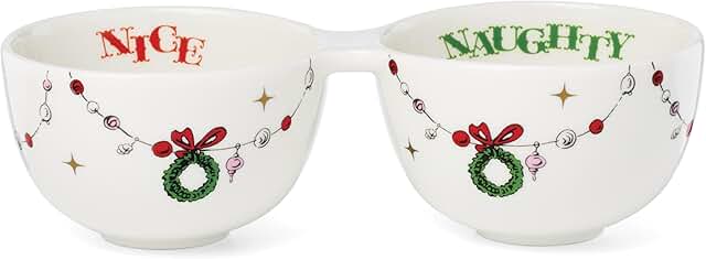 Merry Grinchmas Naughty or Nice Double Dip Bowl
