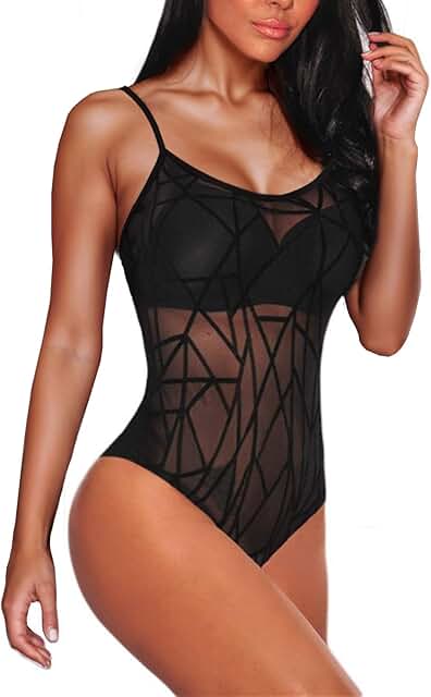 Sexy Sheer Mesh Women's Bodysuit