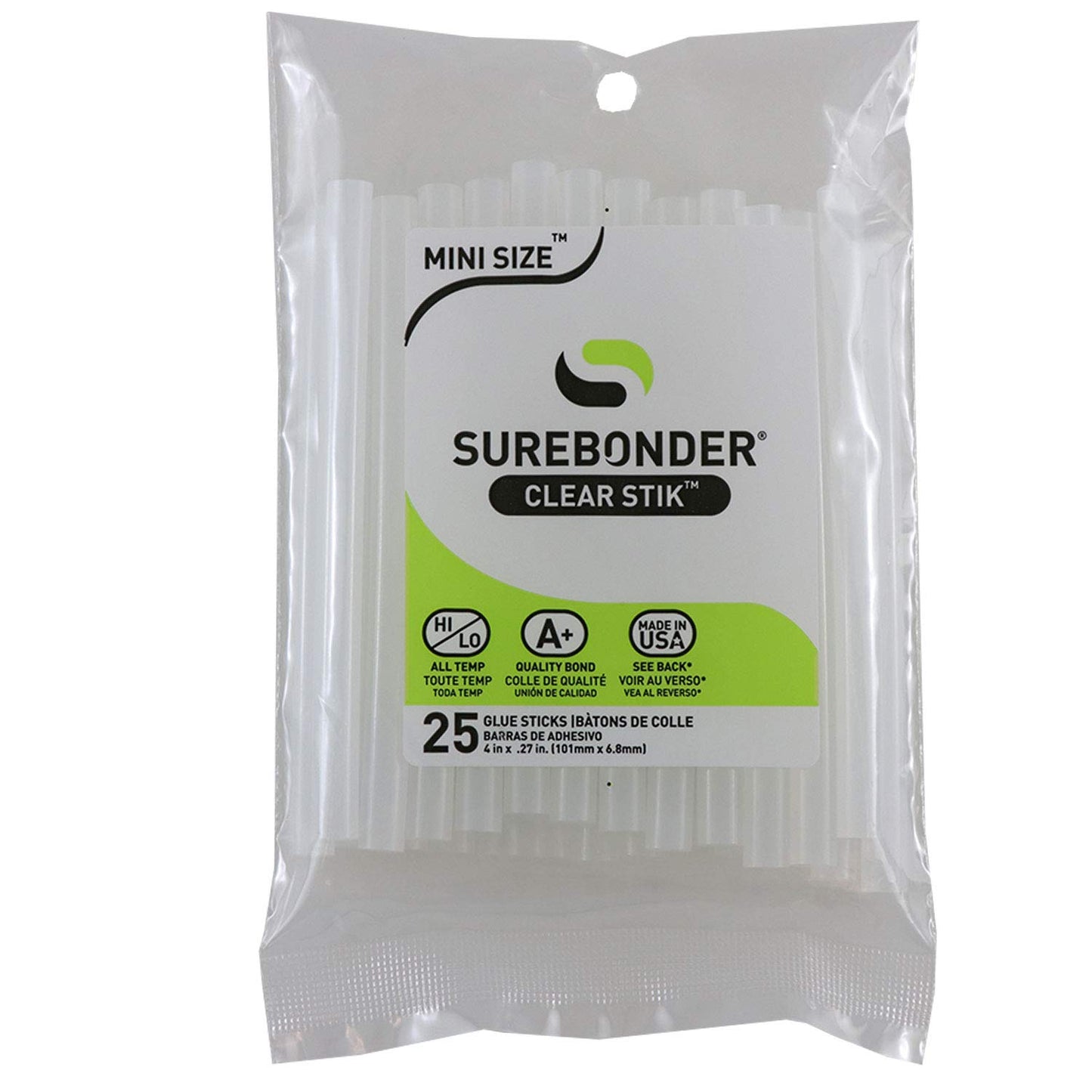 4-Inch Clear Hot Sticks Pack of 25