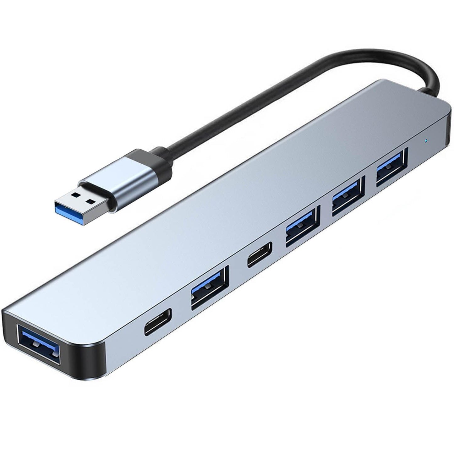 7-in-1 Aluminum USB 3.0 Hub with Power Port
