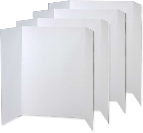 White presentation boards, 48" x 36", 4-pack