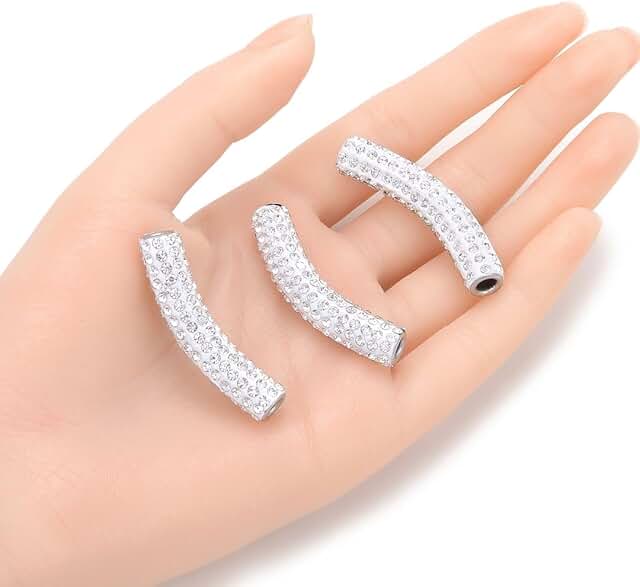 30pcs Clear White Crystal Beads for Jewelry Making