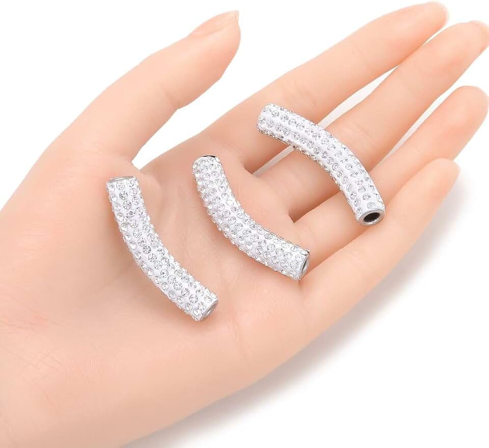 30pcs Clear White Crystal Beads for Jewelry Making