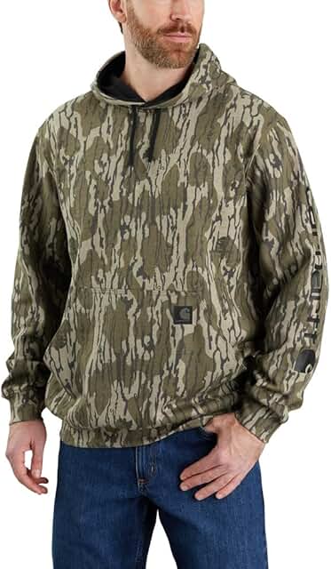Men's Loose Fit Midweight Camo Graphic Sweatshirt