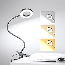 Clip-On LED Desk Lamp with 3 Color Modes and Adjustable Brightness