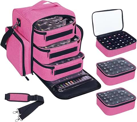 Nail Polish Organizer with 90 Slots and Travel Case