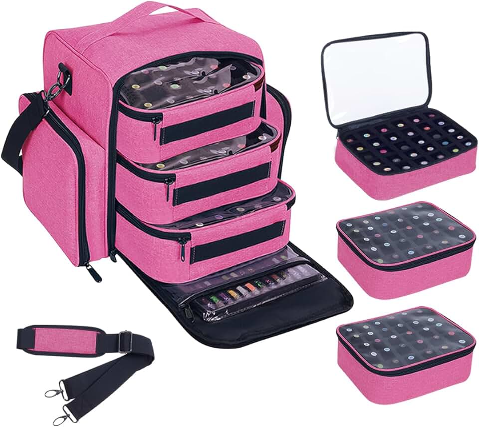 Nail Polish Organizer with 90 Slots and Travel Case