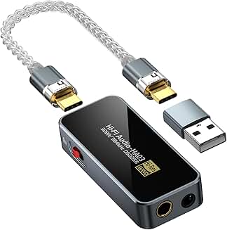 USB C to Aux Headphone Amplifier with Dual Outputs