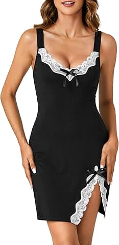 Women's Lace V-Neck Nightgown Sleepwear