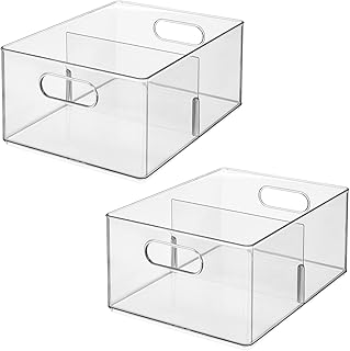 Divided All-Purpose Storage Bin Set of 2