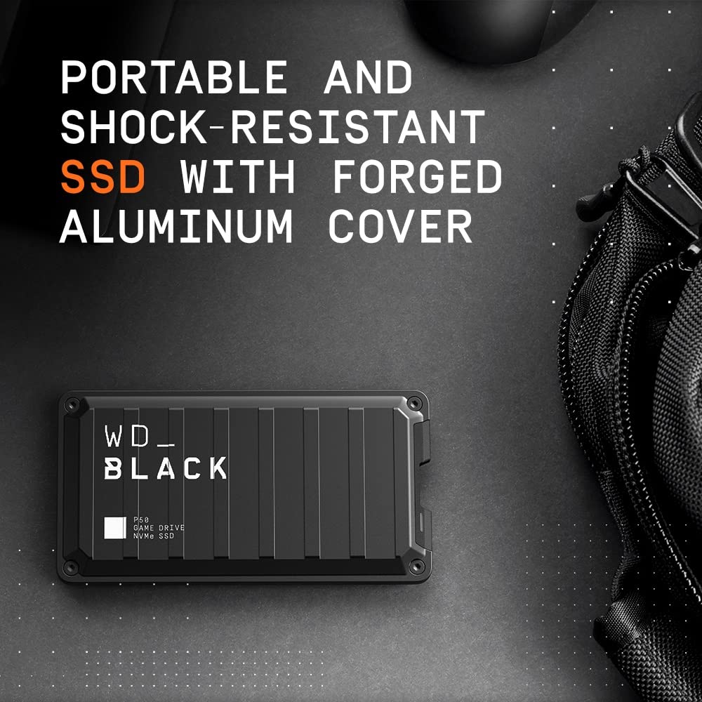 1TB P50 Game Drive SSD - Portable External Solid State Drive, Compatible with Playstation, Xbox, PC, & Mac, Up to 2,000 MB/s - WDBA3S0010BBK-WESN