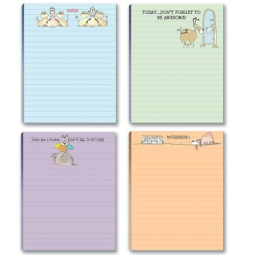 Set of four funny dog-themed note pads