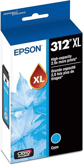 High Capacity Cyan Ink Cartridge for Photo Printers