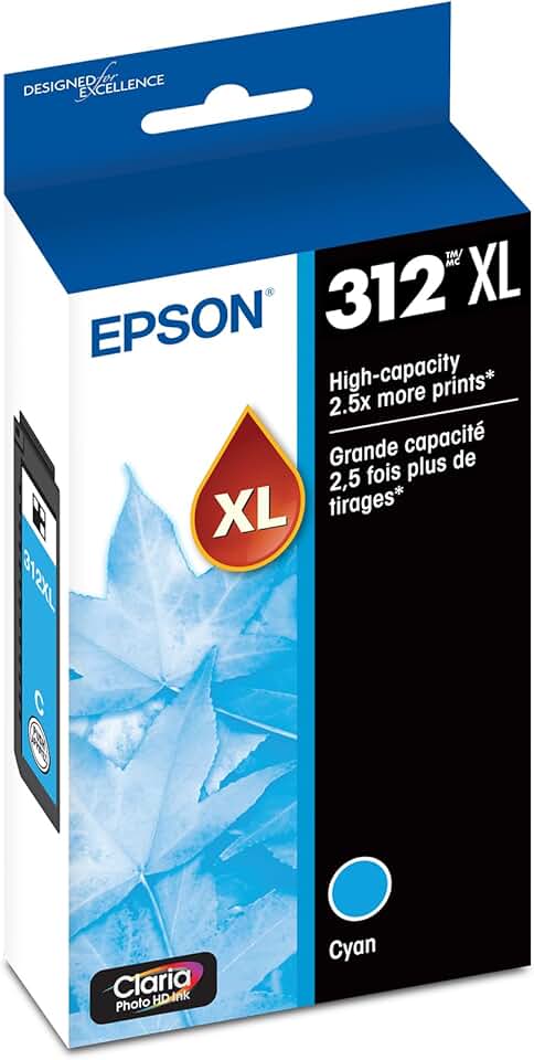 High Capacity Cyan Ink Cartridge for Photo Printers