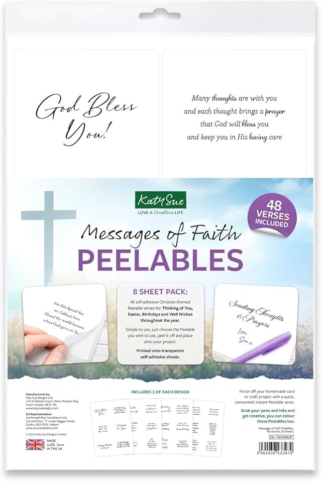 Messages of Faith Peelables: 48 Christian Verse Stickers for Cards