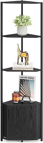 5-Tier Corner Storage Shelf for Living Room and More