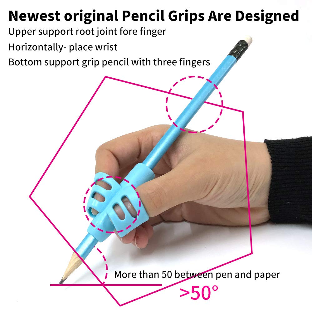 Pencil Gripper Set for Kids, Toddler Handwriting Aid (3 Pack)