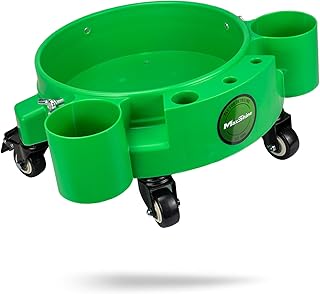 Green 5-Gallon Bucket Dolly with 5 Wheels