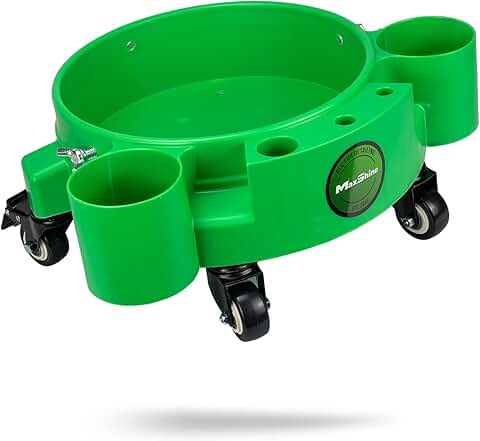 Green 5-Gallon Bucket Dolly with 5 Wheels
