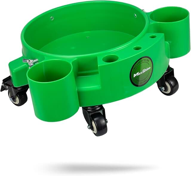 Green 5-Gallon Bucket Dolly with 5 Wheels