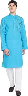 Embroidered Cotton Kurta Pajama Set for Men