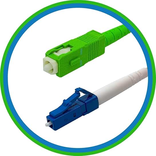 1M SC/APC to LC Fiber Optic Cable, 10 Pack
