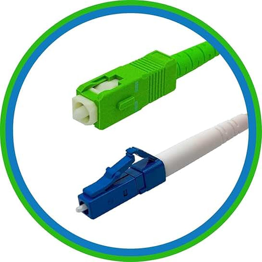 1M SC/APC to LC Fiber Optic Cable, 10 Pack