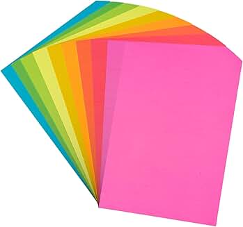 Colorful 8.5x11 Inch Printer Paper, 180 Sheets