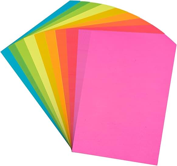 Colorful 8.5x11 Inch Printer Paper, 180 Sheets