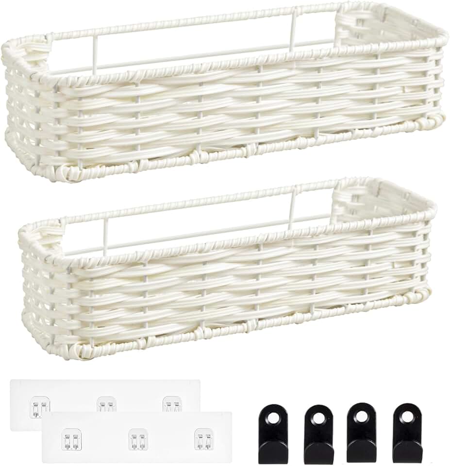 Hanging Wall Basket Organizer, 2-Pack