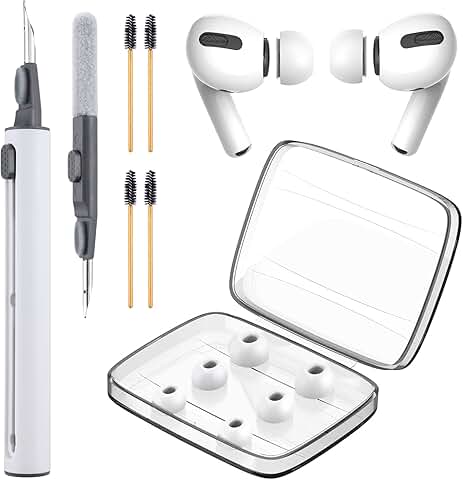 Three Pairs of Silicone Ear Tips with Cleaner Kit and Storage Box
