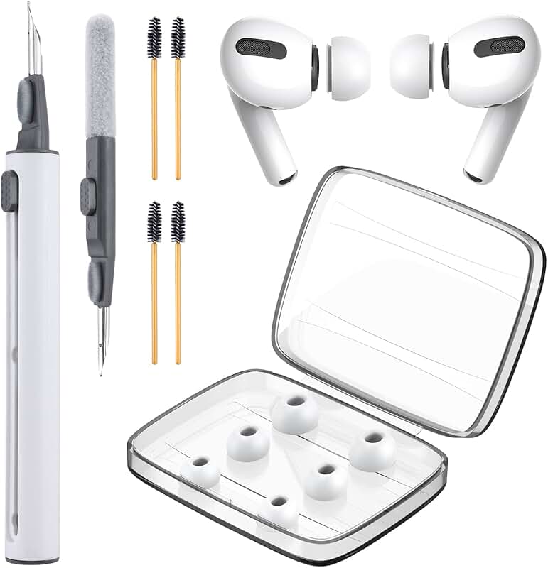 Three Pairs of Silicone Ear Tips with Cleaner Kit and Storage Box